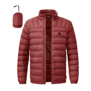 Veste matelassée pour homme en polyester avec logo personnalisé en gros, imperméable, logo frontal, utilisation en extérieur - Product Image 1