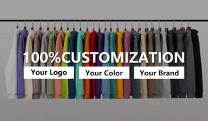 Sudaderas y sudaderas Unisex de algodón 100% para hombre Logotipo estampado personalizado 480g Sudadera con capucha de lana polar con hombros caídos de peso pesado de alta calidad - Product Image 6