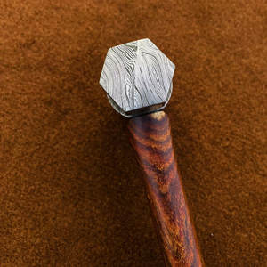 บริการ OEM ค้อนเหล็กดามัสกัสทำมือ ขายดี ค้อนเหล็กดามัสกัสตีขึ้นรูปด้วยมือ ผลิตตามสั่ง - Product Image 5