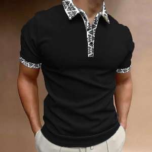 Moda para camisa Street Top Golf 3D suelta Casual diario de gran tamaño manga corta verano estampado tejido Antiarrugas Alta seda - Product Image 3