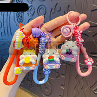 Dessin animé lotus animal résine poupée porte-clés mignon panda cochon sac voiture pendentif sac porte-clés par Raw to Fine