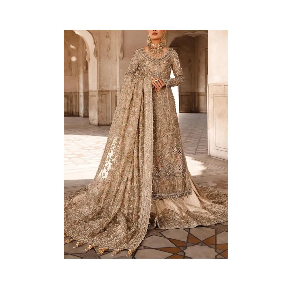 Designer Evening Party Wear Dress Beautiful Design Hand Embroidered Fringed long Body fit dress in good price