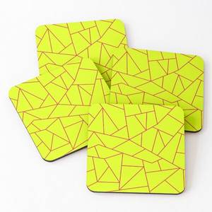 Hot Selling 4-Piece Tea Serving Coasters Set 2024 Mango/Acacia Wood with Printed Square Pattern Kitchen Mats & Pads Accessories - Product Image 3