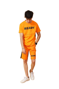 ชุดสูทผ้าซาตินสำหรับผู้ชายชุดวอร์มผ้าฝ้ายหลายด้านหน้าสำหรับฤดูร้อนมี100% พิมพ์โลโก้ตามสั่ง - Product Image 5