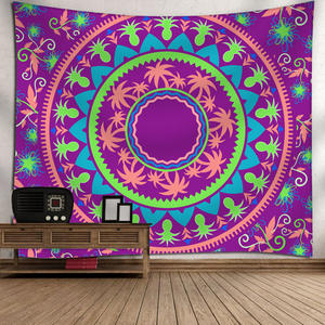 Tapisserie murale rectangulaire de haute qualité pour décoration festive Fabrication directe Couverture indienne personnalisée Tapisserie murale bohème - Product Image 5