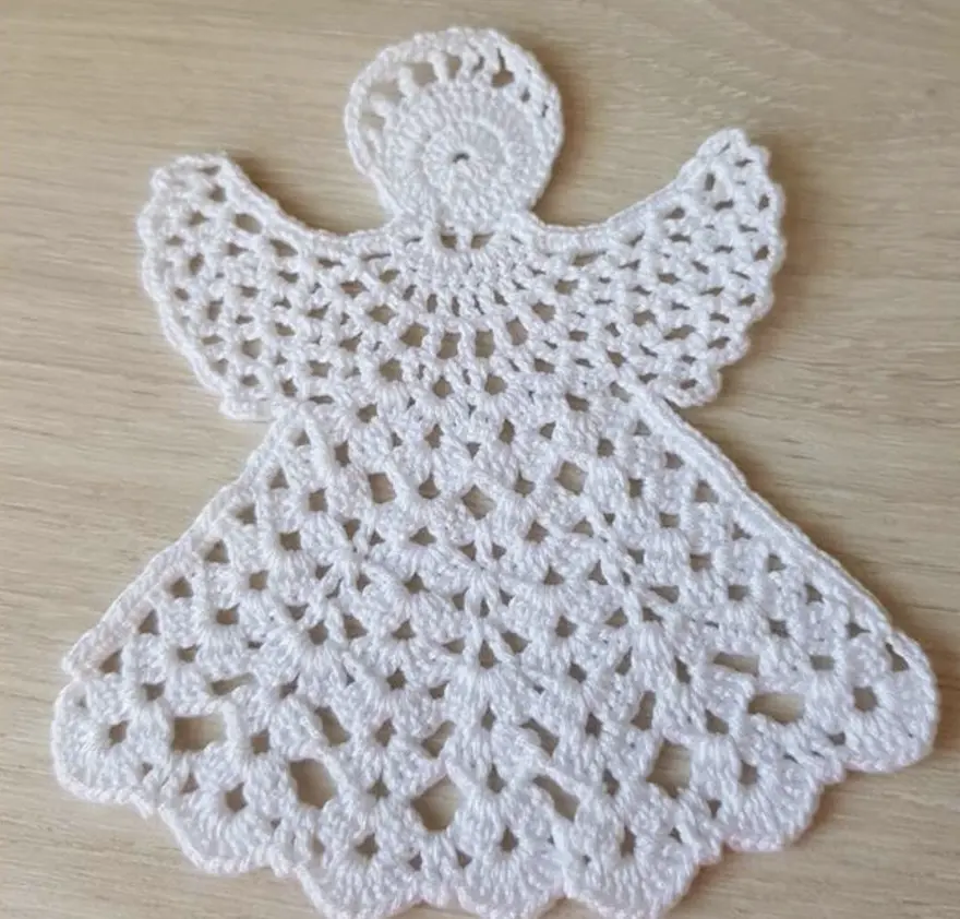 Produtos de alta qualidade Popular Design Decoração De Natal Algodão Anjo Crochet ornamento X-mas Decor