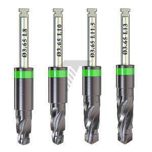 Taladros integrales DLC Step & Stop de 03,65mm, código de color verde hecho de acero inoxidable con revestimiento DLC de carbono - Product Image 1