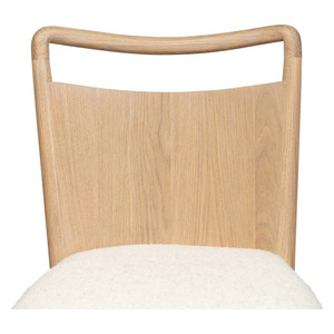 Silla de Comedor Moderna de Madera con Asiento Tapizado y Respaldo Curvo para Comedor, Dormitorio, Sala de Estar - Product Image 5