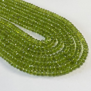 Cuentas Redondas Facetadas de Peridoto Verde Natural de 6 mm y 8 mm, Grado AAA, Hechas a Mano en India, para la Fabricación de Joyas, Último Diseño, Tendencia Actual - Product Image 2
