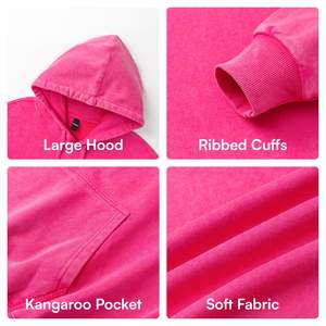 Sweats à capuche unisexes de haute qualité et lourds, sweats à capuche personnalisés pour hommes, impression d'échantillons, broderie, sweats à capuche surdimensionnés pour hommes, design personnalisé - Product Image 5