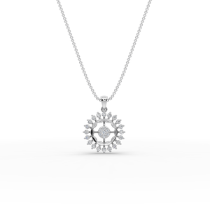 Pendentif en diamant cultivé en laboratoire motif soleil éclatant, breloques élégantes et uniques en diamant - Product Image 6