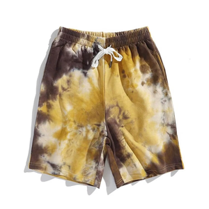 2025 nouveaux hommes solide motif imprimé survêtement Shorts personnalisé cravate colorant acide lavage français éponge coton polaire Style décontracté Anti-rides - Product Image 6