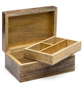 Caja de Joyería de Madera de Teca de Comercio Justo al por Mayor, con Tema Budista, Religiosa, Ecológica, Pulida, con Forma Personalizada, para Decoración del Hogar - Product Image 3