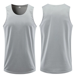 Camiseta sin mangas para hombre, ropa para correr para gimnasio, transpirable, 100% algodón, poliéster, logotipo personalizado, camiseta sin mangas para gimnasio - Product Image 6