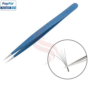 Pince à épiler professionnelle en acier inoxydable noir et or, courbée, droite, inclinée, pointue, antistatique, outil de précision extensible - Product Image 5