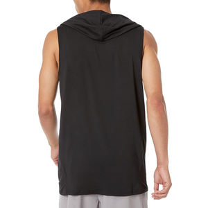 Sweat à capuche zippé sans manches pour la gym 100% Veste de gymnastique en coton biologique Sweat à capuche sans manches 100% coton Sweat à capuche zippé sans manches pour hommes - Product Image 6