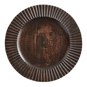 Assiette de service en bois de manguier faite à la main avec découpes en forme de cœur Vaisselle de luxe moderne Plateau de service 100 pièces Décoration de mariage Décoration de la maison - Product Image 3