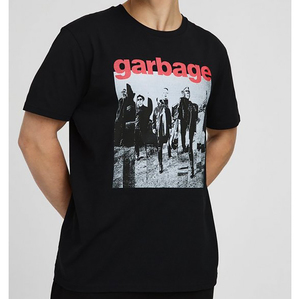 Dernier style meilleur fabricant de matériaux noir surdimensionné Garbage Band T-Shirt imprimé de licence vente chaude coton personnalisé hommes T-Shirt - Product Image 1