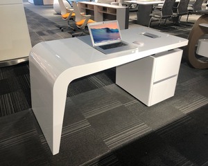 Modern White L Shaped Office Desk Extendable Wooden Executive <b>Computer</b> <b>Table</b> High Quality Convertible Workspace Desk <b>For</b> Manager - Product Image 4