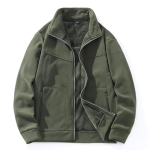 Veste polaire double face à col montant long pour couple coupe-vent extérieur pour hommes doublure intérieure automne hiver manteau chaud - Product Image 3