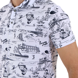 โปโลกอล์ฟน้ำหนักเบาสำหรับผู้ชายที่มีความชื้นวัสดุระบายอากาศได้ดียืดได้สี่ทางและออกแบบได้ตามต้องการ - Product Image 4