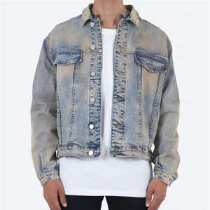 Chaqueta Vaquera Lisa Personalizada - Chaqueta Vaquera de Mezclilla para Hombre de Excelente Calidad al por Mayor - Product Image 2