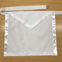 Tablier personnalisé de la franc-maçonnerie, brodé à la main, en tissu Cordura/Polyester, couleur personnalisée, rectangulaire 16x14 pouces