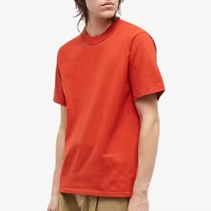 เสื้อยืดผู้ชายสีแดงล้วน ทรงปกติ ผ้าฝ้าย คุณภาพดี ขายส่ง เสื้อยืดแขนสั้นลำลองคลาสสิกสำหรับฤดูร้อน - Product Image 6