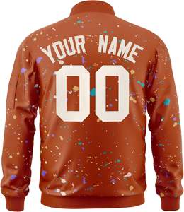 Chaqueta universitaria personalizada con cremallera y mangas de contraste Suministro de fábrica OEM para escuelas y ropa universitaria - Product Image 2