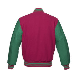 Veste de baseball varsity pour homme de haute qualité en gros, col montant, broderie sur le devant, style urbain - Product Image 5