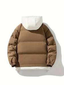Best Selling Custom Men's Winter Puffer <b>Jacket</b> New Arrival Leather <b>Jacket</b> with Fur Decoration OEM Service - Product Image 4