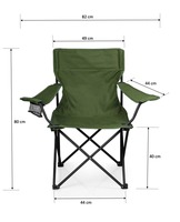 Chaise de camping pliable avec accoudoirs, chaise d'extérieur confortable et portable pour la randonnée, la pêche, la plage, le pique-nique, la cour - Design moderne