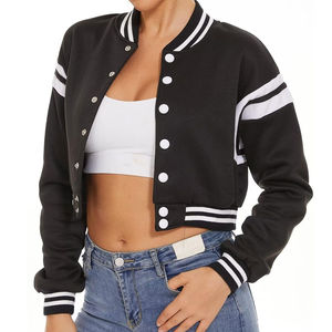 Cropped <b>Women</b> Varsity <b>Jacket</b> Casual Wear With High Quality Cotton or Custom Fabric Varsity Cropped <b>Jacket</b> <b>for</b> <b>Women</b> - Product Image 4