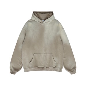 Sweat à capuche unisexe lavé à l'acide personnalisé de haute qualité 420GSM coton délavé pull à capuche lourd hommes - Product Image 6