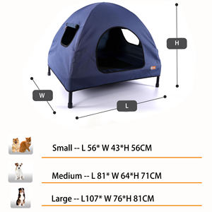 आधुनिक 2-इन-1 इनडोर/आउटडोर पालतू घर नए डिजाइन बिल्ली स्थायी प्लास्टिक पशु कुत्ते खाट बिस्तर निबंध विधानसभा - Product Image 3