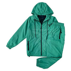 ชุดวอร์มกีฬาผู้ชาย ลายเรียบ ป้องกันแสงแดด กันลม ระบายอากาศ ซิป ชุดลำลอง 2 ชิ้น ผ้าโพลีเอสเตอร์ แห้งเร็ว - Product Image 4