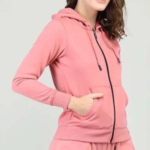 Ropa de calle con estampado personalizado, conjunto de chándal con cremallera transpirable de algodón 100%, Sudadera con capucha deportiva de invierno de peso pesado frontal para mujer, Jogger - Product Image 5