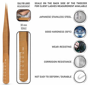 Meilleure pince à cils Pince à épiler moderne en acier inoxydable Pince à épiler à pointe droite Pince à épiler de qualité supérieure avec logo personnalisé - Product Image 2