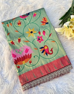 Indio más vendido diseñador elegante Pithani seda Sare exclusiva elegante blusa étnica última moda ropa de fiesta nupcial - Product Image 1