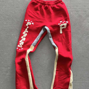 Chándales de alta calidad para hombre, Conjunto de sudadera con capucha y pantalones de chándal con estampado de chenilla bordada, chándal acampanado informal para hombre - Product Image 3