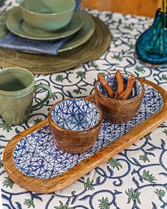 Couronne de canneberges bois servant apéritif Snack plateau cuisine décor vacances cadeau ferme Style rustique Art - Product Image 6