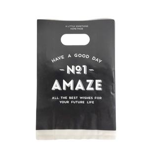 Sacs en plastique découpés à l'emporte-pièce durables personnalisés épaisseur de PE imperméable avec impression de logo pour cadeau de transporteur et achats - Product Image 1