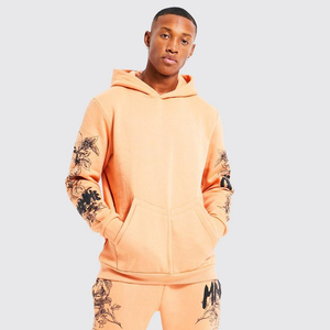 Ensemble sweat-shirt et pantalon de jogging unisexe en molleton 100 % coton de haute qualité, imprimé sur mesure, respirant, pour homme - Product Image 4
