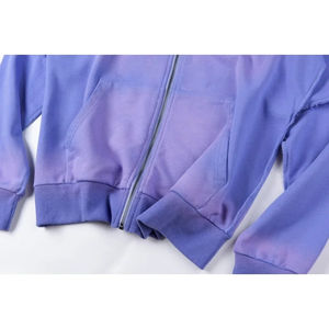 เสื้อมีฮู้ดสำหรับผู้ชายเสื้อมีฮู้ดสำหรับผู้ชายลายพิมพ์โลโก้ประดับเพชรสีจางสีม่วง - Product Image 5