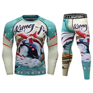 Venta al por mayor ropa deportiva unisex rushguard personalizado impreso rash guard sublimación impreso rashguard mejor calidad OEM MMA rushguard - Product Image 1