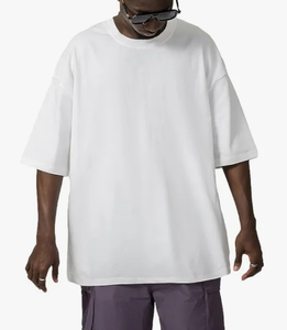 เสื้อยืดแนวสตรีท250gsm สุดชิคสไตล์ย้อนยุคสำหรับผู้ชายผ้าฝ้าย100% ระบายอากาศได้ป้องกันการเปื้อนแขนสั้นและคอทรงพอดีตัวปกติ - Product Image 4