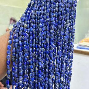 Perles de pierres précieuses naturelles AAA en Lapis Lazuli, 7x10-10x13 MM Pépites de forme irrégulière lisse Perles de Lapis Lazuli, pierre précieuse Lazuli de 12 pouces - Product Image 2