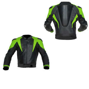 Chaqueta de Motocicleta de Cuero Genuino de Alta Calidad, Chaqueta de Motociclista de Cuero Personalizada, Transpirable, Diseño Profesional, Hecha en Pakistán - Product Image 3