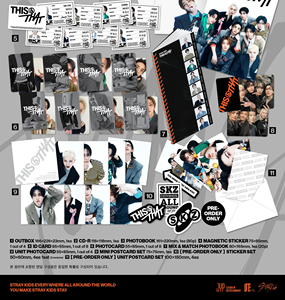 Stray Kids THIS & THAT มินิอัลบั้มชุดที่ 10 [THIS Ver.] ซีดี โฟโต้บุ๊ค 2 โฟโต้การ์ด บัตรประจำตัว มินิโปสการ์ด ชุดสติกเกอร์แม่เหล็ก เคป๊อป - Product Image 3