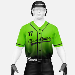 Uniforme de béisbol personalizado OEM para hombre, ropa deportiva transpirable, incluye gorras de béisbol, camisetas de béisbol en blanco sublimadas - Product Image 1